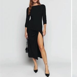 Reformation Black Belmont Dress